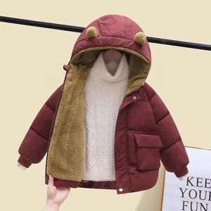 Veste d'hiver pour bébé garçon, écologique, respirante, imperméable, coupe-vent, avec capuche oreilles d'ours, manteau chaud - Product Image 2