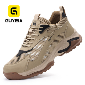 Chaussures de sécurité GUYISA d'été respirantes, anti-écrasement, anti-perforation, à embout d'acier, confortables pour les loisirs en extérieur, vente en gros - Product Image 1