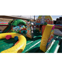 Château gonflable sur le thème de Pâques de qualité commerciale avec aire de jeux pour enfants lapin Fun City Combo Castle Bouncer Slide