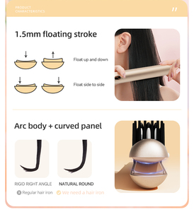 Yixuan Hot Sale Frauen Glätten Lockens tab Bürste Keramik beheizt elektrische ionische Kamm Haar glätter 2 in 1 flache Lockens tab - Product Image 2