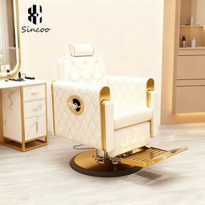 Fauteuil de Barbier Inclinable Moderne en Similicuir Noir, Rotation à 360 Degrés, Hauteur Réglable, Pompe Hydraulique, Pliant pour Salon de Coiffure - Product Image 4