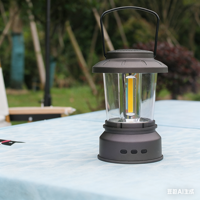 Lampe de camping classique étanche IP44 avec haut-parleur Bluetooth, lampes LED portables pour le camping, technologie COB, double couleur