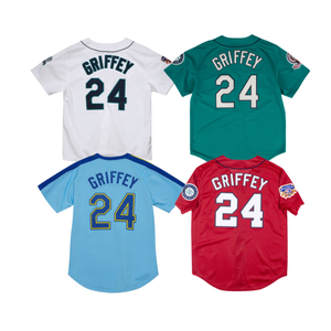 Camisetas de Béisbol Americanas al por Mayor, Estilo Clásico, Cosidas, Baratas, de Seattle # 24 <span class=keywords><strong>Ken</strong></span> Griffey Jr. - Product Image 2