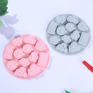 Outil de cuisson de biscuits créatifs en silicone de forme ronde grille de glace colle moule à goutte en résine écologique sans PC pour savon - Product Image 3