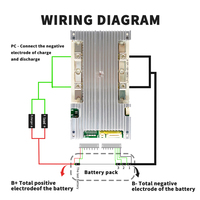 Placa de Protección de Batería de Litio LiFePO4 BMS LFP JLP 16S 48V 100A 150A para Almacenamiento de Energía y Arranque de Automóviles