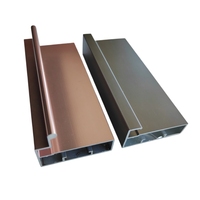Profilé en aluminium extrudé pour porte de douche coulissante en verre, armoire de cuisine 45 mm, profilé en aluminium pour fenêtre d'armoire de cuisine