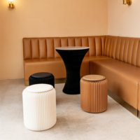 Table pliante en papier kraft alvéolé Spazepaper Rome pour bureau et thé