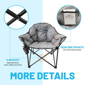 Sang Trọng Quá Khổ Lười Biếng Vòng <span class=keywords><strong>Sofa</strong></span> Độn Chiếc Đĩa Di Động Gấp Cắm Trại Mặt Trăng Gấp Ghế Cho Ngoài Trời - Product Image 5