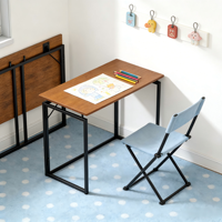 Bureau d'ordinateur PRORIALS moderne, durable, ergonomique, pliable, résistant à l'eau, pour petits espaces, bureau à domicile, structure métallique, écriture, étude