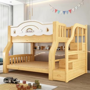 Cama <span class=keywords><strong>litera</strong></span> <span class=keywords><strong>Montessori</strong></span> de madera maciza natural de fábrica, estructura de cama doble para dormitorio, apartamento, casa de campo - Cama <span class=keywords><strong>infantil</strong></span> - Product Image 4