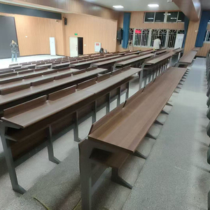 Chaises d'auditorium universitaires de style moderne, pupitres scolaires en bois, chaises en rangée, studios universitaires, chaises de théâtre - Product Image 5