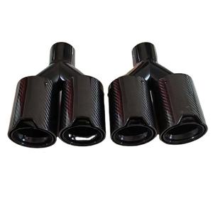 Leistung Dual Carbon Faser schwarz m Leistung Auspuff Doppel Schall dämpfer Spitzen für BMW - Product Image 5