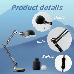 Cổ Điển Khách Sạn Đu Cánh Tay Đèn Bàn Với E14 Bóng Đèn Ổ Cắm Sắt Cơ Thể Và Kim Loại Dome Bóng Cho Đơn Giản Đọc Sách & Văn Phòng Làm Việc - Product Image 5