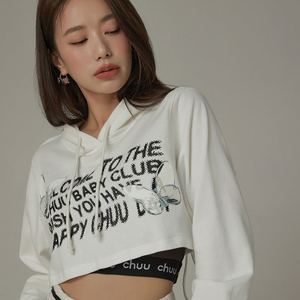 OEM all'ingrosso personalizzato morbido spallina <span class=keywords><strong>farfalla</strong></span> stampa digitale <span class=keywords><strong>felpa</strong></span> in cotone felpe ritagliata per le donne - Product Image 2