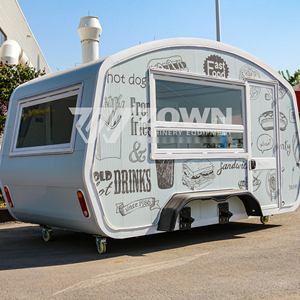 Outdoor <b>BBQ</b> Food Cart Trailer Mobile Kitchen with Grill Fryer for Burger Hot Dog Fried Chicken - Product Image 5