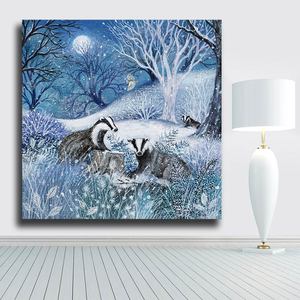 Peinture Diamant Ever Moment - Collection d'Art Style Simple et Rafraîchissant sur le thème des Animaux (<span class=keywords><strong>Chat</strong></span>, Renard, Lapin) dans la Neige - Boîte Mystère Mignonne - Cadeau 5L1525 - Product Image 2