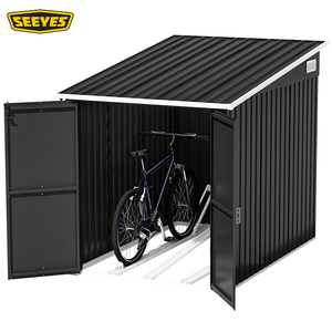 Abri de jardin horizontal SEEYES pour vélos, casier de rangement à toit incliné, mobilier de jardin, 2 armoires, usine OEM ODM - Product Image 1