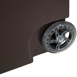 Support <span class=keywords><strong>de</strong></span> <span class=keywords><strong>parasol</strong></span> d'extérieur en acier robuste avec deux roues, jardinière en acier, 17,7L X 17.7W X 10.2H en métal moderne - Product Image 3