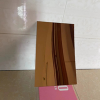 Vente en gros Découpe laser Feuille de PMMA en or coloré Feuille acrylique miroir en or 0.8mm 1mm 2mm 1.5mm