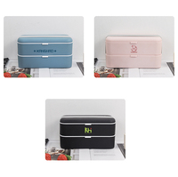 Boîte à bento personnalisée sans BPA Boîte à lunch bento adulte empilable au micro-ondes étanche pour l'école et le bureau Conteneurs à lunch 800ML