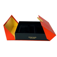 Vente en gros de coffrets cadeaux magnétiques ronds en papier avec poignée pour cravate ensemble collier bijoux