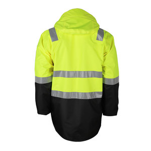 Reflective Hi Vis <strong>Jacket</strong> <strong>Safety</strong> Work Yellow <strong>Jackets</strong> Mens Rain <strong>Jacket</strong> Waterproof With Hood - Product Image 3