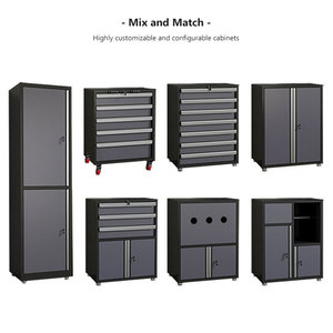 Banc de travail modulaire avancé en acier avec armoire à outils, panneau perforé, tiroirs, solution de poste de travail professionnelle OEM - Product Image 5
