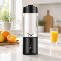 Draagbare blender Fruitpers Gebruik in de auto USB Oplaadbaar 4000mAh Batterij IPX7 Waterdicht 6 roestvrijstalen messen Persoonlijk