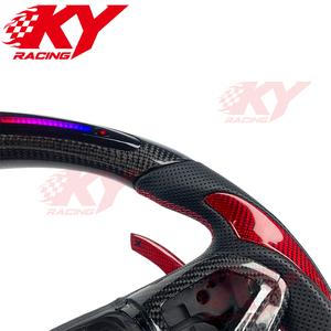 Volante Deportivo de Fibra de Carbono con LED Personalizado para Chevrolet Camaro LS RS SS ZL1 2SS 2010-2021, con Paletas de Cambio Personalizadas - Product Image 2