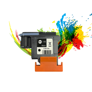 WECARE HP11 Tête D'impression Noire Qualité D'origine Compatible pour <span class=keywords><strong>HP</strong></span> <span class=keywords><strong>Designjet</strong></span> <span class=keywords><strong>70</strong></span> 90 100 110 500 510 500ps 800ps 9110 K850 Imprimante - Product Image 1