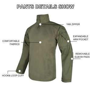 Camisa Táctica de Combate de Manga Larga para Hombre, con Protecciones para los Codos, Color Verde Ranger G3, para Caza - Product Image 2