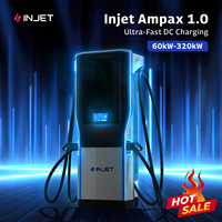 Chargeur EV DC INJET CCS OCPP, station de recharge EVSE niveau 3 V2G V2H V2X 60-320kW, refroidissement par air forcé, modèle Ampax pour CPOs, neuf