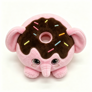 Peluche personnalisée en forme d'éléphant, donut, animal alimentaire, dessert en peluche, rembourrage en coton PP, animal en peluche d'Halloween pour 0-24 mois - Product Image 3