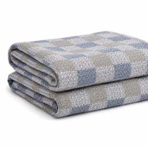 Cotton <b>Bath</b> Towel <b>Grey</b> Checkered Weave Soft Lightweight Absorbent Quick Dry <b>Bath</b> <b>Sheet</b> for Men Women Home Use 156 x 76 cm - Product Image 5
