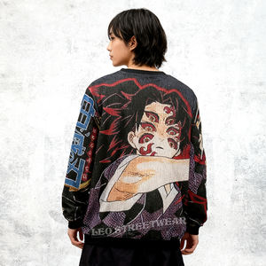 Felpa con cappuccio personalizzata Anime intrecciata in tessuto da uomo vestiti interi girocollo camicie a maniche lunghe Unisex - Product Image 4