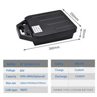 Paket Baterai Lithium 60v 12ah 20ah yang Dapat Dilepas untuk Skuter Listrik Roda 2 Citycoco 1500w EEC