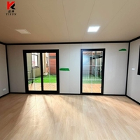 Maisons préfabriquées modifiables et mobiles de 40 pieds, 2 chambres, maison extensible en conteneur