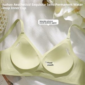 サプライヤー卸売 ワイヤーなしプッシュアップシームレスディープVネック三角ブラ スムースソフト薄型ブラレット ジェリープラスサイズ女性用ブラ - Product Image 4