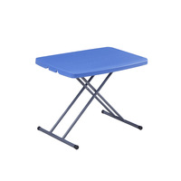 Table pliante d'extérieur en polyéthylène de densité bon marché et colorée pour stand d'extérieur, marché nocturne mobile