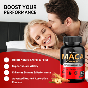 Капсулы OEM Maca Plus с экстрактами женьшеня и родиолы, формула с высокой усвояемостью для энергии, выносливости и улучшения работоспособности - Product Image 6