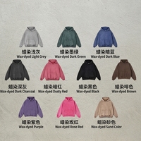 Sweater Hoodie Pria Logo Kustom Solid Heavyweight 420G Retro Batik Antik Longgar Model Trendy Merk Ternama