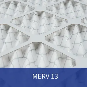 Paneles de filtro plisado promocional de la mejor calidad, papel de reducción de polvo, horno Hvac, filtro de aire Merv 13