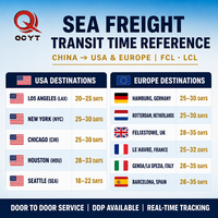 Service de fret maritime d'origine chinoise vers les ports européens et américains avec options FCL et LCL, support de documentation et transport terrestre