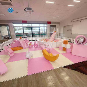 Area Giochi Morbida per Bambine Rosa, Attrezzature per Giochi al Coperto per Noleggio e Feste per Bambini - Product Image 3