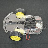 Kit Châssis de Voiture Robot Intelligente 2WD avec Moteur, Boîtier de Batterie et Encodeur de Vitesse en Acrylique OEM