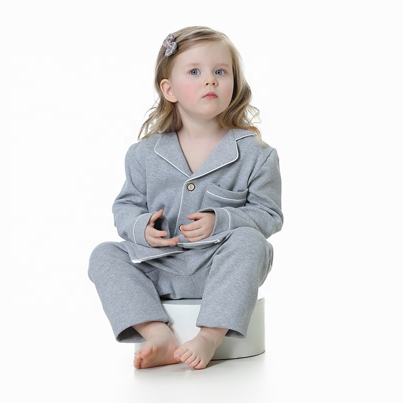 High quality children home clothes custom logo private label kids baby pajamas set