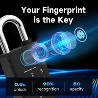 Cadenas intelligent SafetyTuya avec code de combinaison, clé numérique et lecteur d'empreintes digitales biométrique, compatible avec l'application Tuya