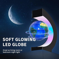 Lámpara de Globo Flotante Magnética Antigravedad de ABS, Luz Novedosa para Escritorio de Oficina, Decoración del Hogar y Exhibición con Enchufe Europeo