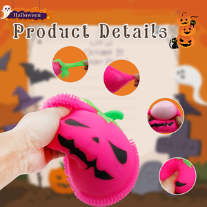 Balle anti-stress géante en forme <span class=keywords><strong>de</strong></span> citrouille, moelleuse et compressible, pour enfants et adultes - Cadeaux <span class=keywords><strong>de</strong></span> fête d'Halloween et <span class=keywords><strong>de</strong></span> Noël, vente en gros - Product Image 4