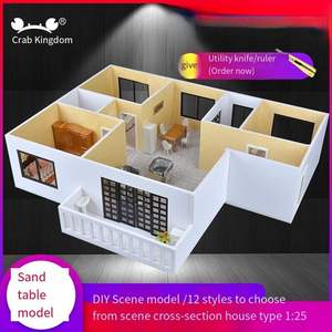 1:25 Échelle DIY Architectural Intérieur Section Dessin Fabriqué À La Main Modèle Résidentiel <span class=keywords><strong>Plan</strong></span> D'étage Miniature Paysage Modèle Ensembles - Product Image 3